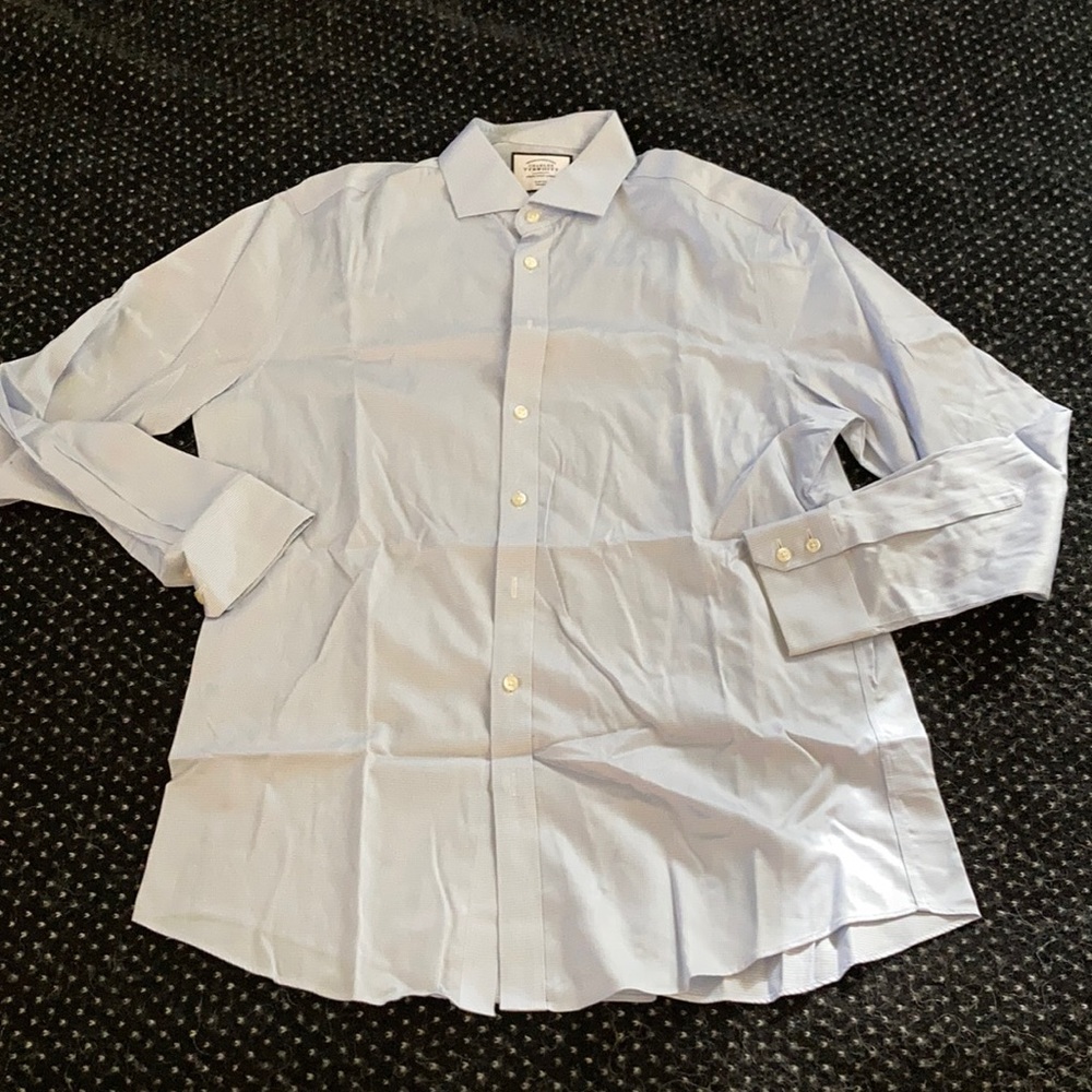 Men's Charles Tyrwhitt Dress Shirt Size 16.5 / 35 (Blue/White Check)